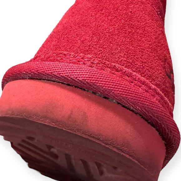 UGG Red Neumel Uggplush Wool Blend Lining Lace Up Chukka Boots Men's Size 11 - Picture 11 of 13